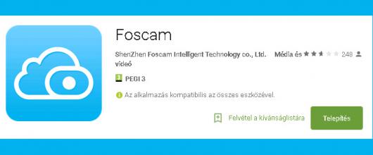 Telepítsük a gyári FOSCAM applikációt