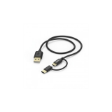 Hama Kábel - 201533 (2in1, Micro USB/USB-C, USB 2.0, 1m, fekete)