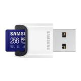 Samsung MicroSD kártya - 256GB MB-MD256KB/WW (PRO PLUS kártyaolvasóval, UHS-I, R160/W120, adapter, 256GB)