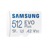 Samsung MicroSD kártya - 512GB MB-MC512KA/EU (EVO PLUS, MicroSDXC, UHS-I, R130, adapter, 512GB)