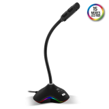 Spirit of Gamer Mikrofon - EKO 300 (RGB. USB csatlakozó, 150cm kábel, fekete)