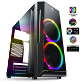Spirit of Gamer Számítógépház - Deathmatch 3 RGB (fekete, ablakos, 2x12cm, ventilátor mATX, ITX, 1xUSB3.0, 2xUSB2.0)