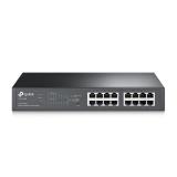 TP-Link Switch Easy Smart PoE - TL-SG1016PE JetStream™ (16 port 1Gbps; 8 af/at PoE port; 110W; fém, rackbe szerelhető