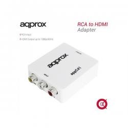 APPROX Átalakító - RCA to HDMI adapter (1080p / 60Hz, 720p / 60Hz)
