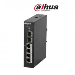 Dahua PoE switch - PFS3206-4P-96 (3x 10/100(PoE+/PoE) + 1x gigabit(HighPoE/PoE+/PoE) + 2x SFP uplink, 96W, 53VDC)