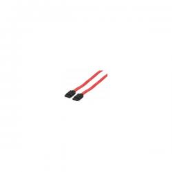 Delock Kábel - 82677 (SATA3, egyenes/egyenes, csatl.(fémlappal) Max.: 6Gb/s, piros, 0.5m)