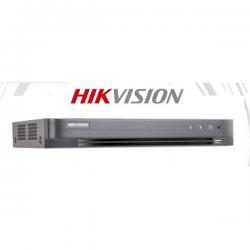 Hikvision DVR rögzítő - DS-7204HUHI-K1/P (4 port, 5MP/48fps, 2MP/100fps, H265+, 1x Sata, Audio, I/O, PoC)
