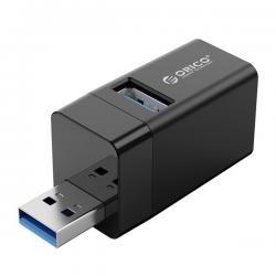 Orico USB3.0 Hub - MINI-U32-BK/8/ (3 port, Bemenet: USB-A, Kimenet: 1xUSB-A3.0+2xUSB-A2.0,  fekete)