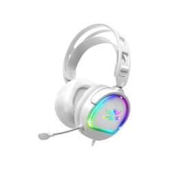 Spirit of Gamer Fejhallgató - PRO-H6 RGB White (MultiPlatform, mikrofon, 3.5mm jack, hangerőszabályzó, 2m kábel, fehér)